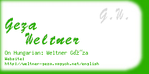 geza weltner business card